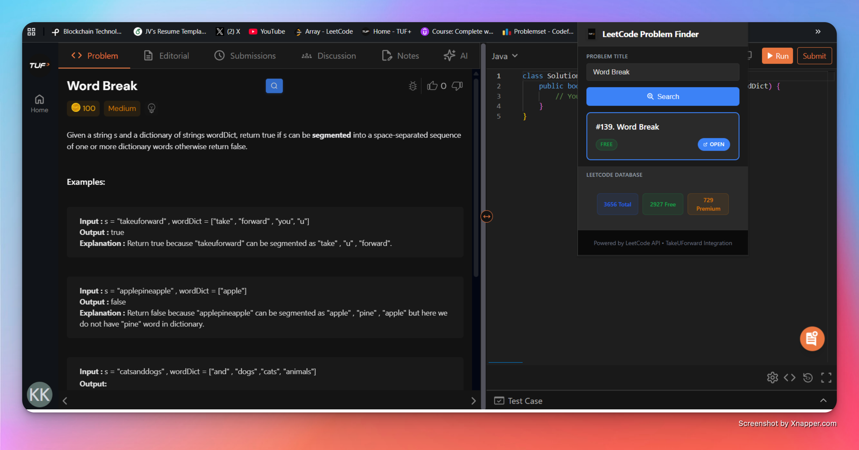 Screenshot of Tuftolc Extension project